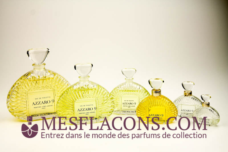 Ensemble décoratif de 6 flacons "Azzaro 9 "