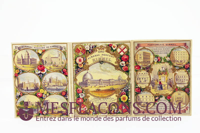 Carte parfumée ancienne - Almanac parfumé de Rimmel
